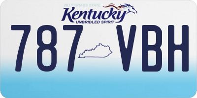 KY license plate 787VBH