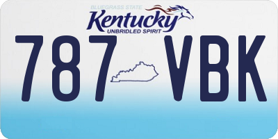 KY license plate 787VBK