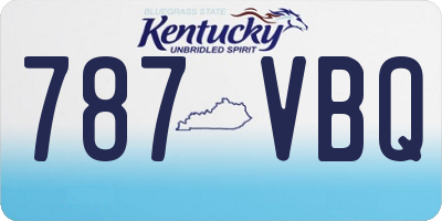 KY license plate 787VBQ