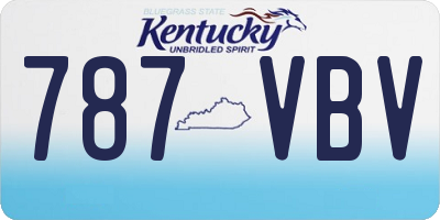 KY license plate 787VBV