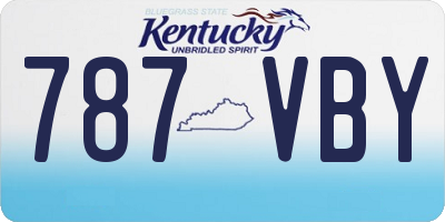 KY license plate 787VBY