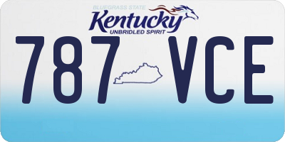 KY license plate 787VCE