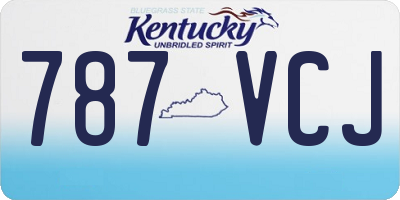 KY license plate 787VCJ