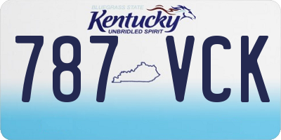 KY license plate 787VCK