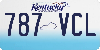KY license plate 787VCL
