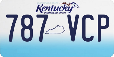 KY license plate 787VCP
