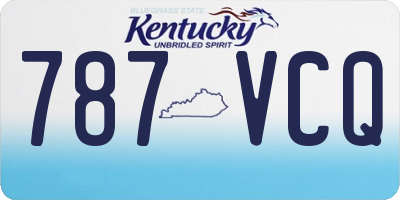 KY license plate 787VCQ