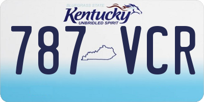 KY license plate 787VCR