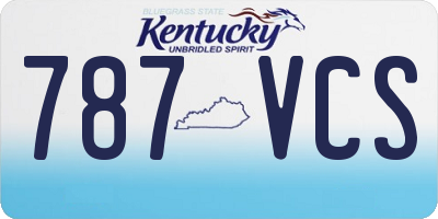 KY license plate 787VCS