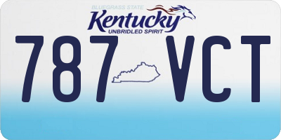 KY license plate 787VCT