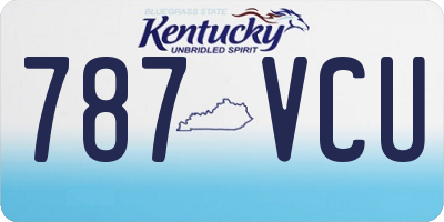 KY license plate 787VCU