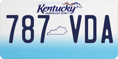 KY license plate 787VDA