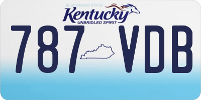 KY license plate 787VDB