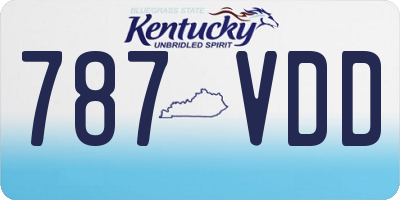 KY license plate 787VDD