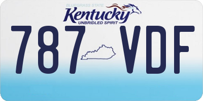 KY license plate 787VDF