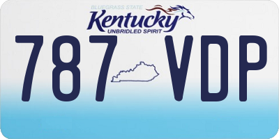 KY license plate 787VDP
