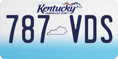 KY license plate 787VDS