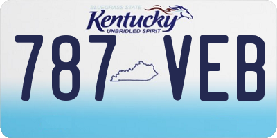 KY license plate 787VEB