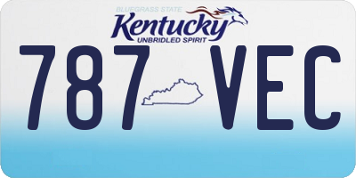 KY license plate 787VEC
