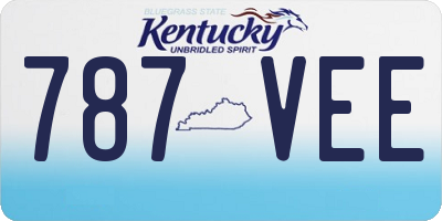 KY license plate 787VEE