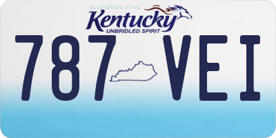 KY license plate 787VEI