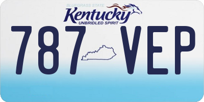 KY license plate 787VEP