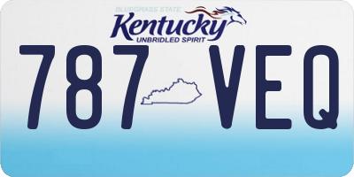 KY license plate 787VEQ