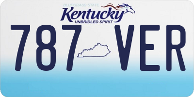 KY license plate 787VER