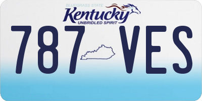 KY license plate 787VES