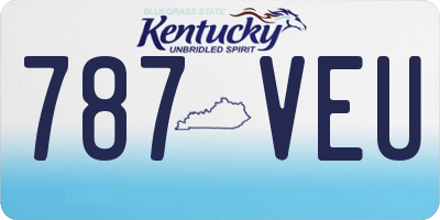 KY license plate 787VEU