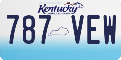 KY license plate 787VEW