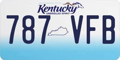 KY license plate 787VFB