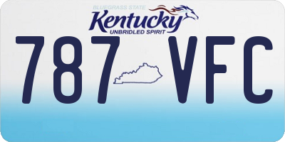 KY license plate 787VFC