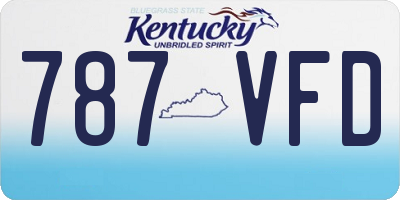 KY license plate 787VFD