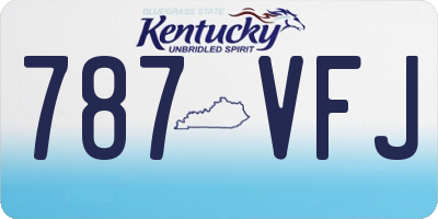 KY license plate 787VFJ