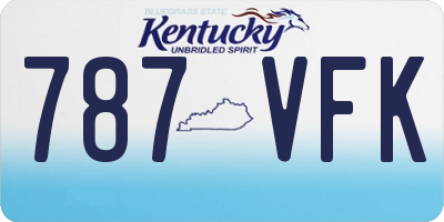 KY license plate 787VFK