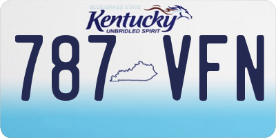 KY license plate 787VFN