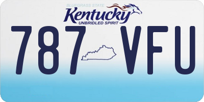 KY license plate 787VFU