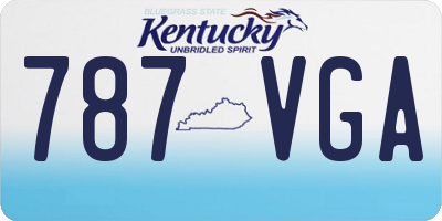 KY license plate 787VGA