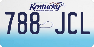 KY license plate 788JCL