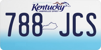 KY license plate 788JCS