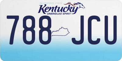 KY license plate 788JCU