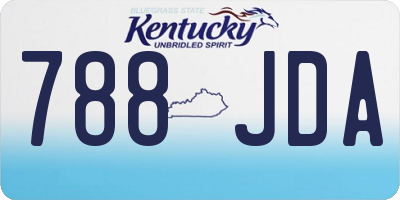 KY license plate 788JDA