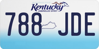 KY license plate 788JDE