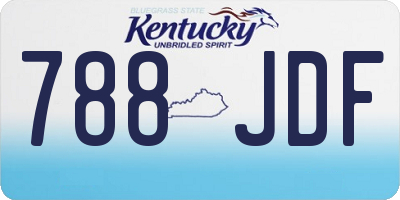 KY license plate 788JDF