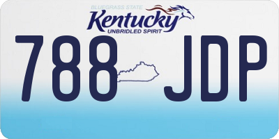 KY license plate 788JDP