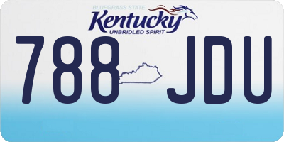 KY license plate 788JDU