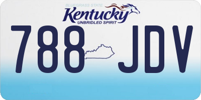 KY license plate 788JDV