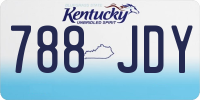 KY license plate 788JDY