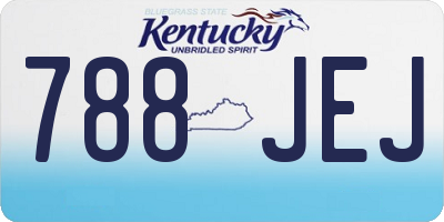 KY license plate 788JEJ